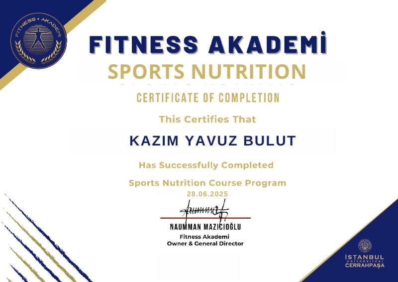 Sports Nutrition — Certificate of Completion